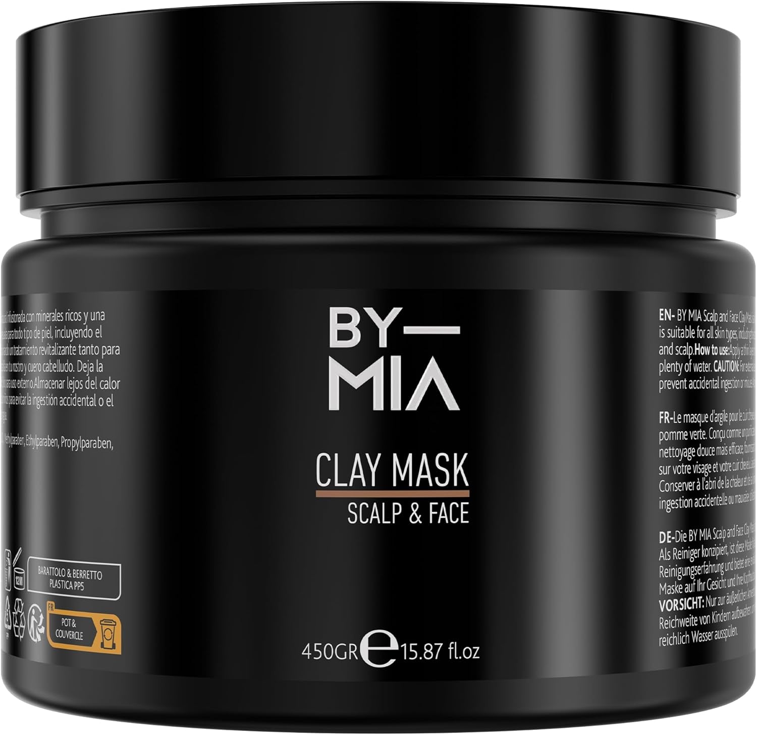 Scalp & Face Clay Mask 450 Gr | Refreshing Green Apple Scent | Rich Minerals | for All Skin Types | Natural Clay Face Mask