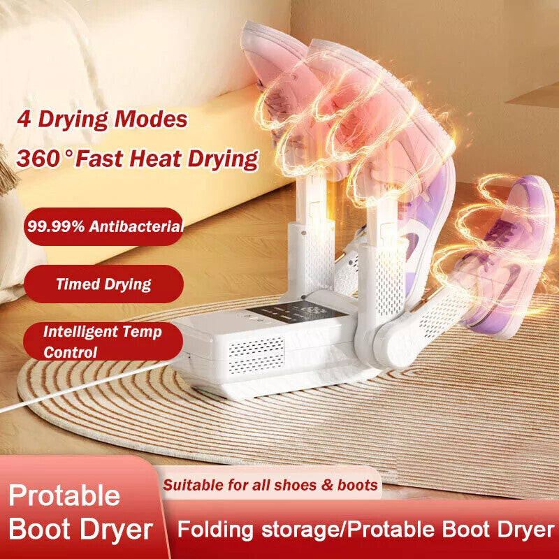 4 Modes Portable Electric Shoe Boot Dryer Glove Warmer Heat Blower Socks Boot UK