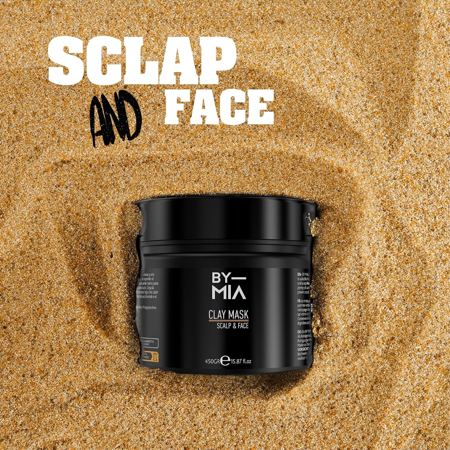 Scalp & Face Clay Mask 450 Gr | Refreshing Green Apple Scent | Rich Minerals | for All Skin Types | Natural Clay Face Mask