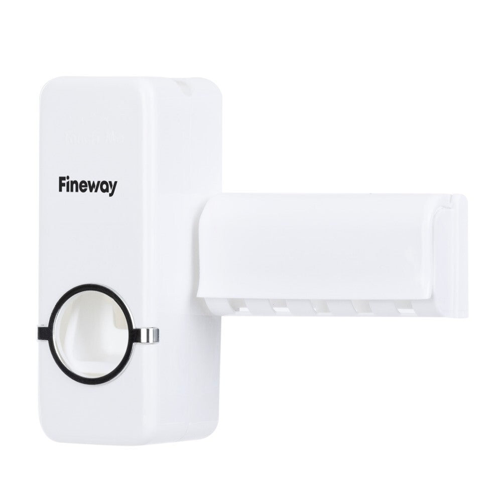 Automatic Toothpaste Dispenser + 5 Toothbrush Holder Stand Wall Mounted Bathroom